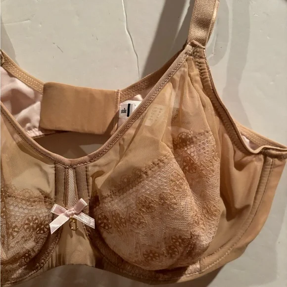 Chantelle Elegant Tan Lace 36DD Bra - Picture 4 of 9